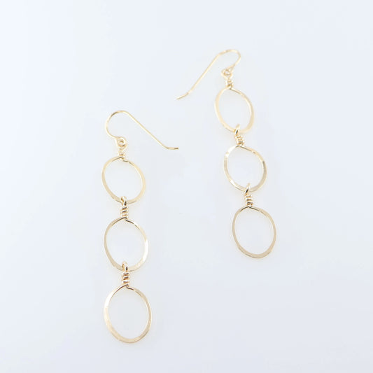 Cascading Forged Oval Earrings J.Mills Studio