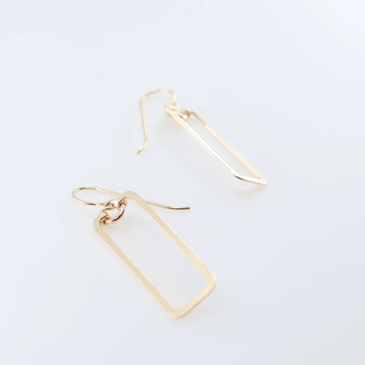 Small Forged Rectangle Earrings J.Mills Studio
