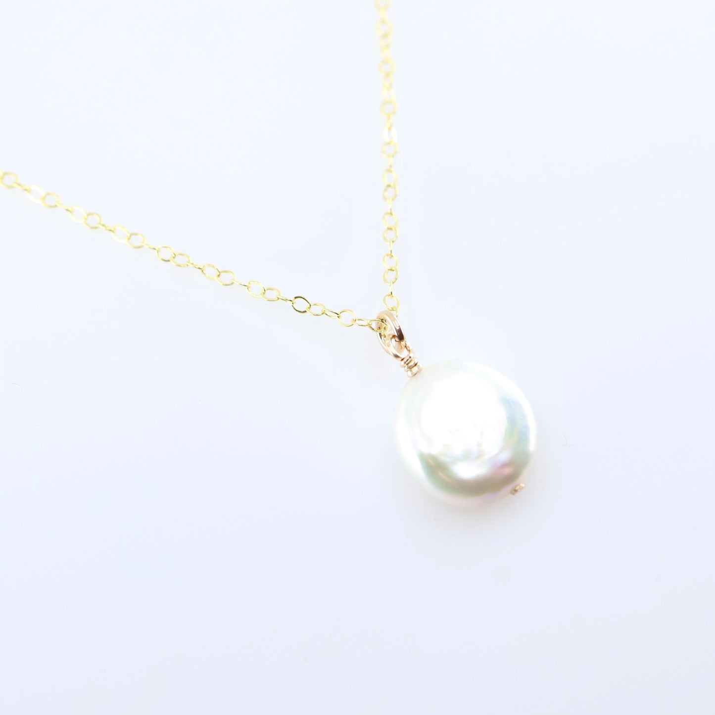 Freshwater Coin Pearl Necklace J.Mills Studio