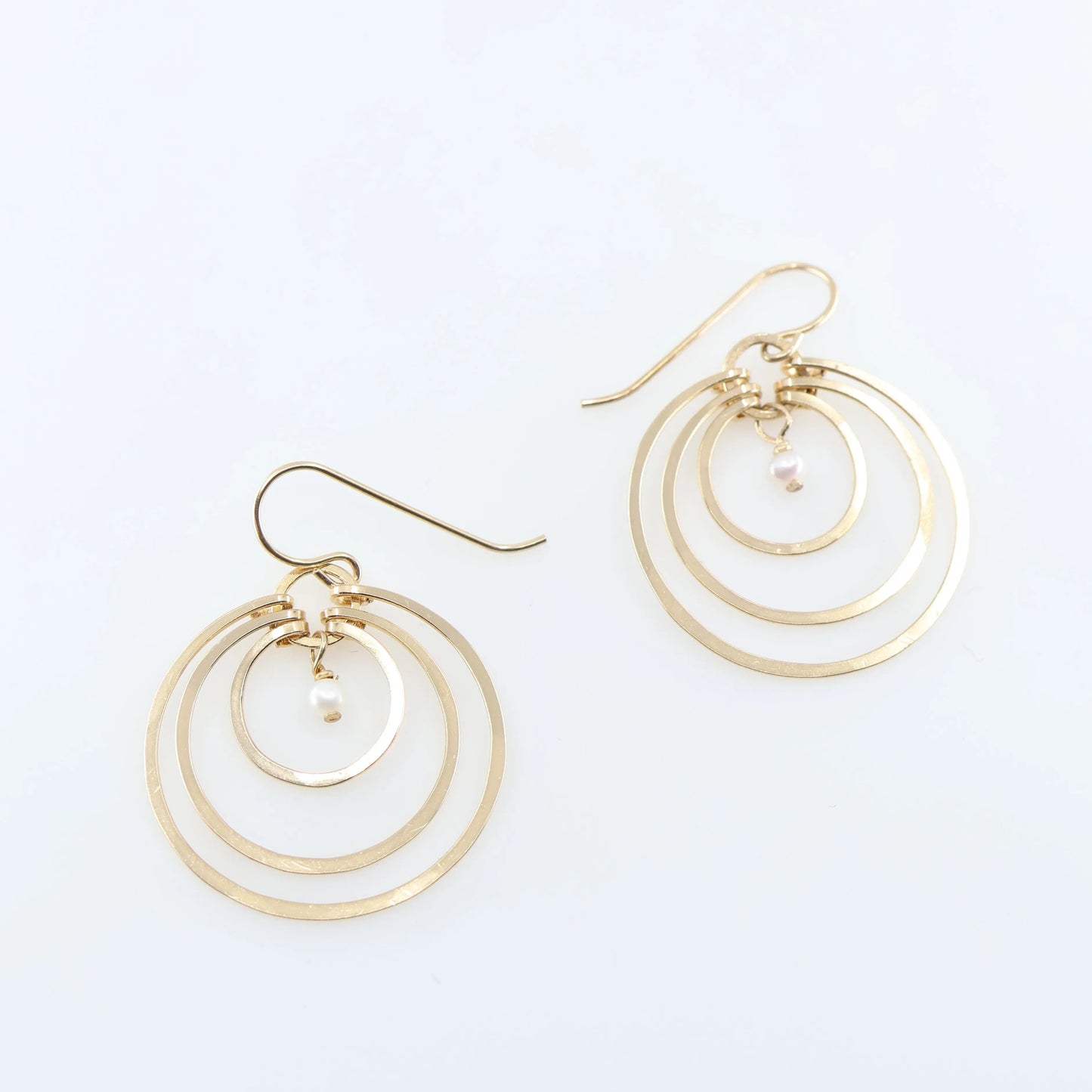 Forged Nesting Circle Earrings J.Mills Studio