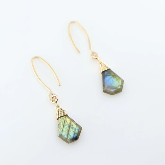 Labradorite Slab Earrings J.Mills Studio