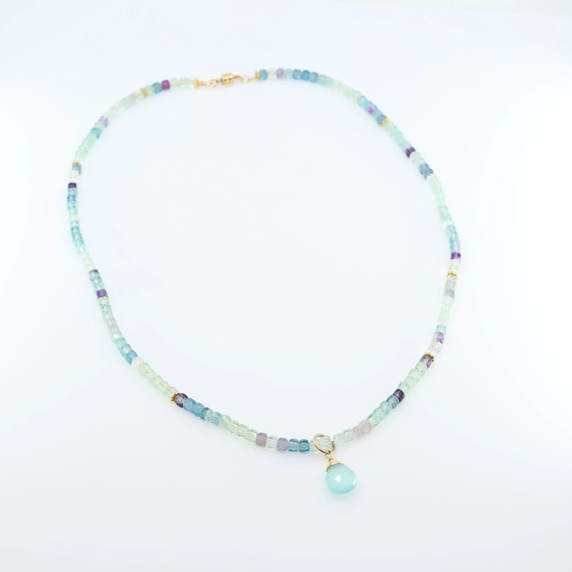 Rainbow Fluorite Wrap Bracelet or Necklace J.Mills Studio