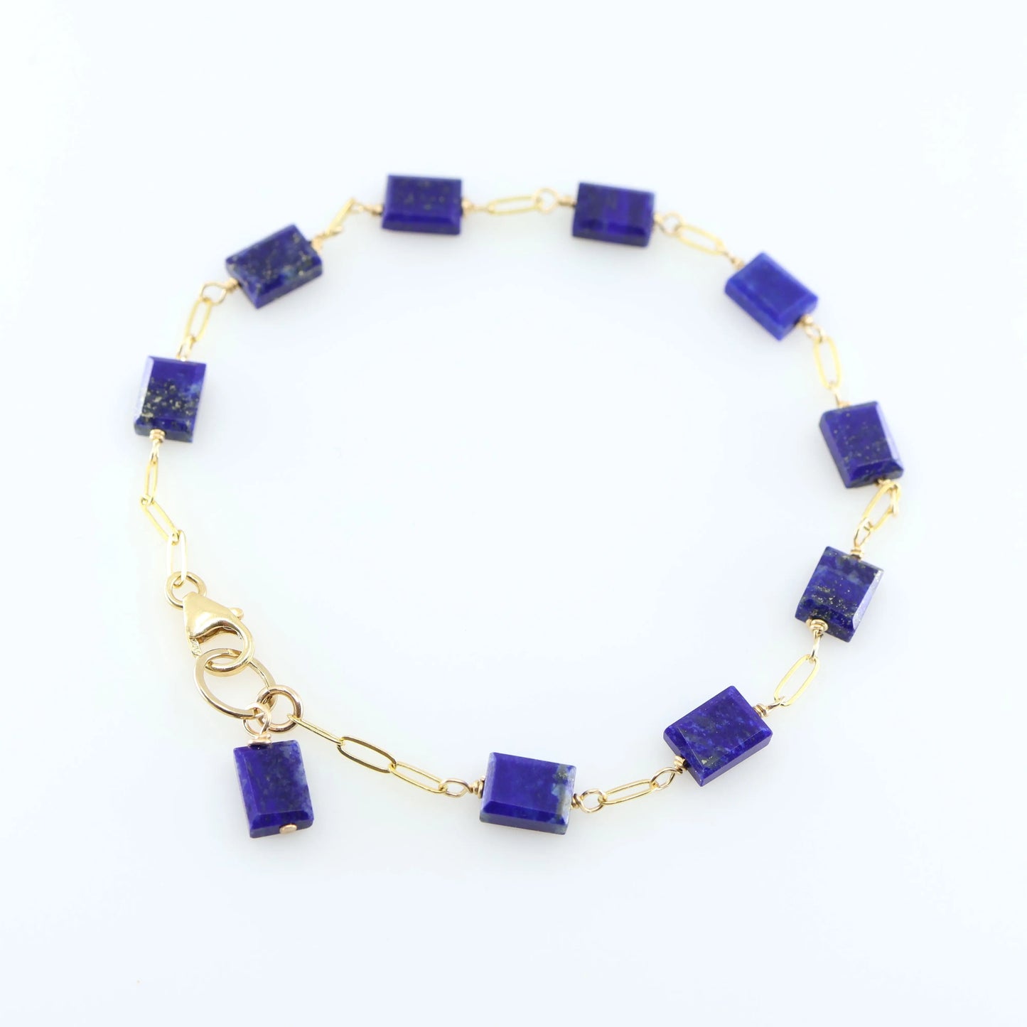 Small Rectangle Cut Lapis Lazuli Bracelet J.Mills Studio