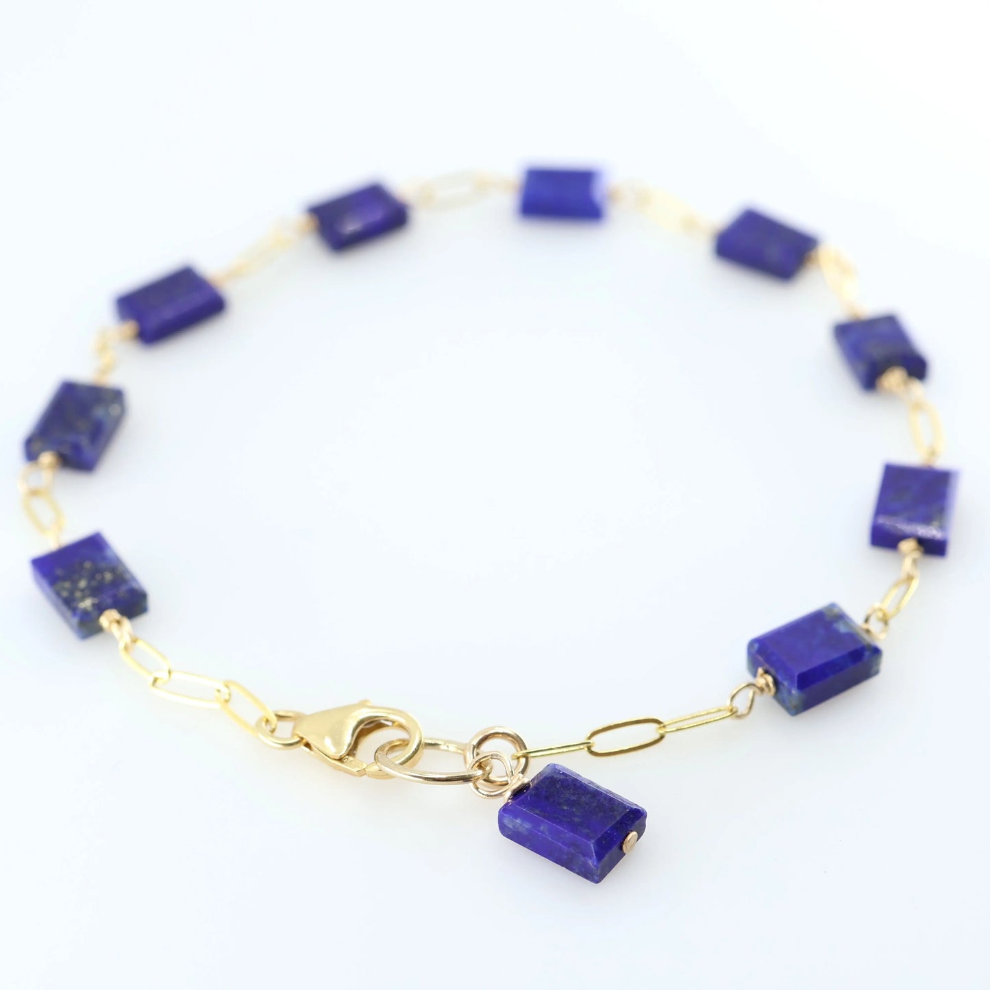 Small Rectangle Cut Lapis Lazuli Bracelet J.Mills Studio