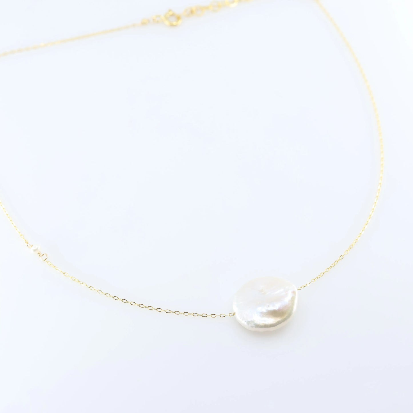 Single Coin Pearl Necklace J.Mills Studio