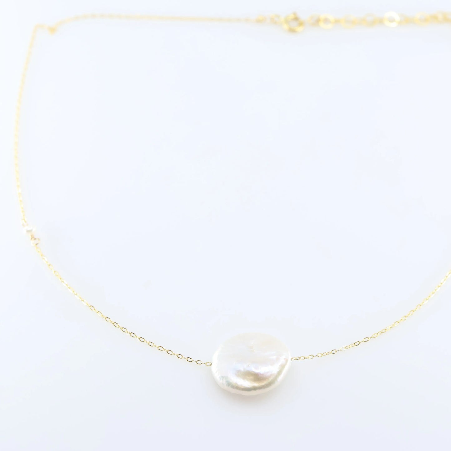 Single Coin Pearl Necklace J.Mills Studio