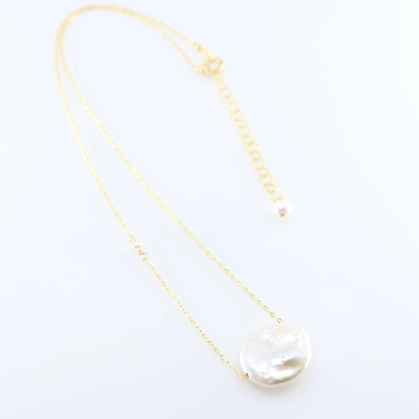 Single Coin Pearl Necklace J.Mills Studio