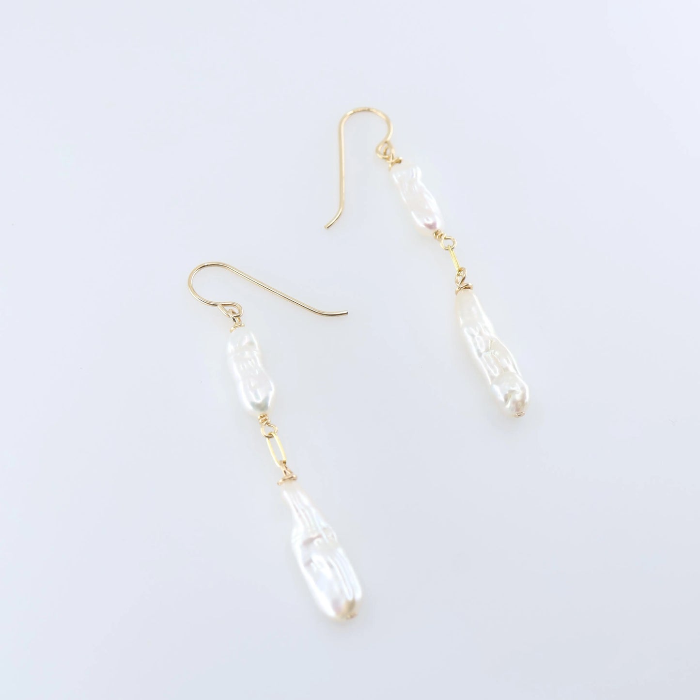 Freshwater Biwa Pearl Cascade Earrings J.Mills Studio