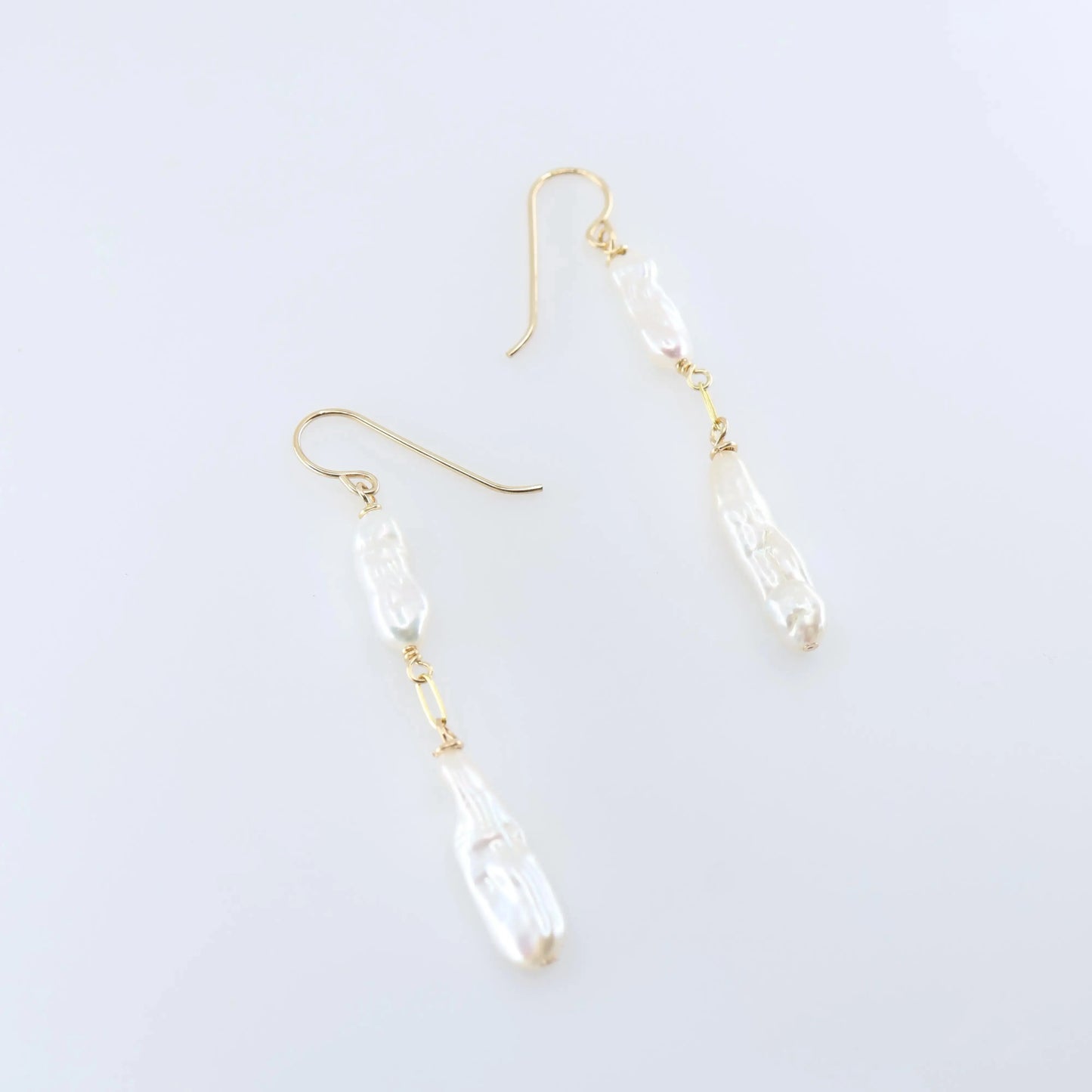 Freshwater Biwa Pearl Cascade Earrings J.Mills Studio