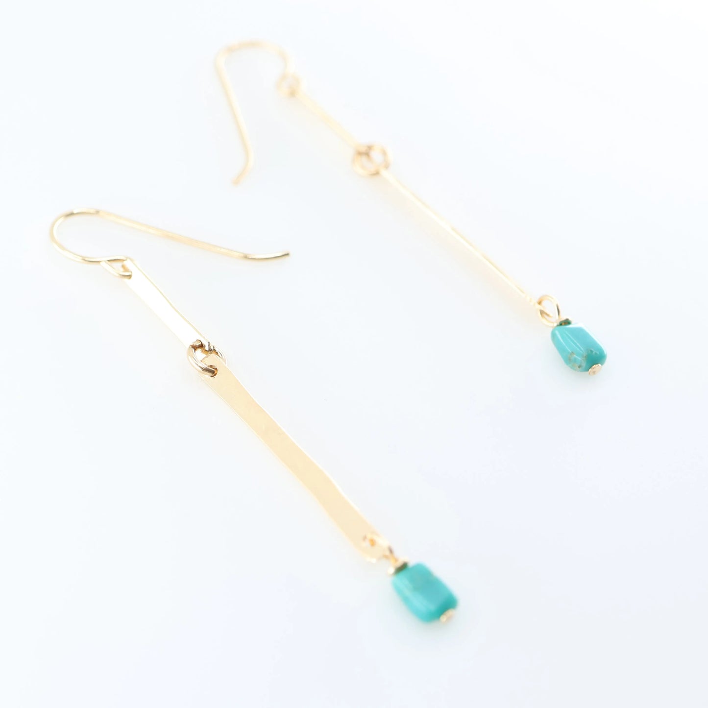 Cascading Bar Earrings with Turquoise J.Mills Studio