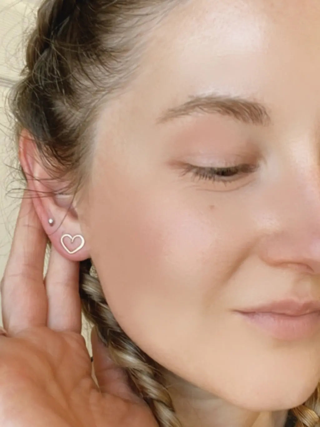 Forged Heart Stud Earrings J.Mills Studio