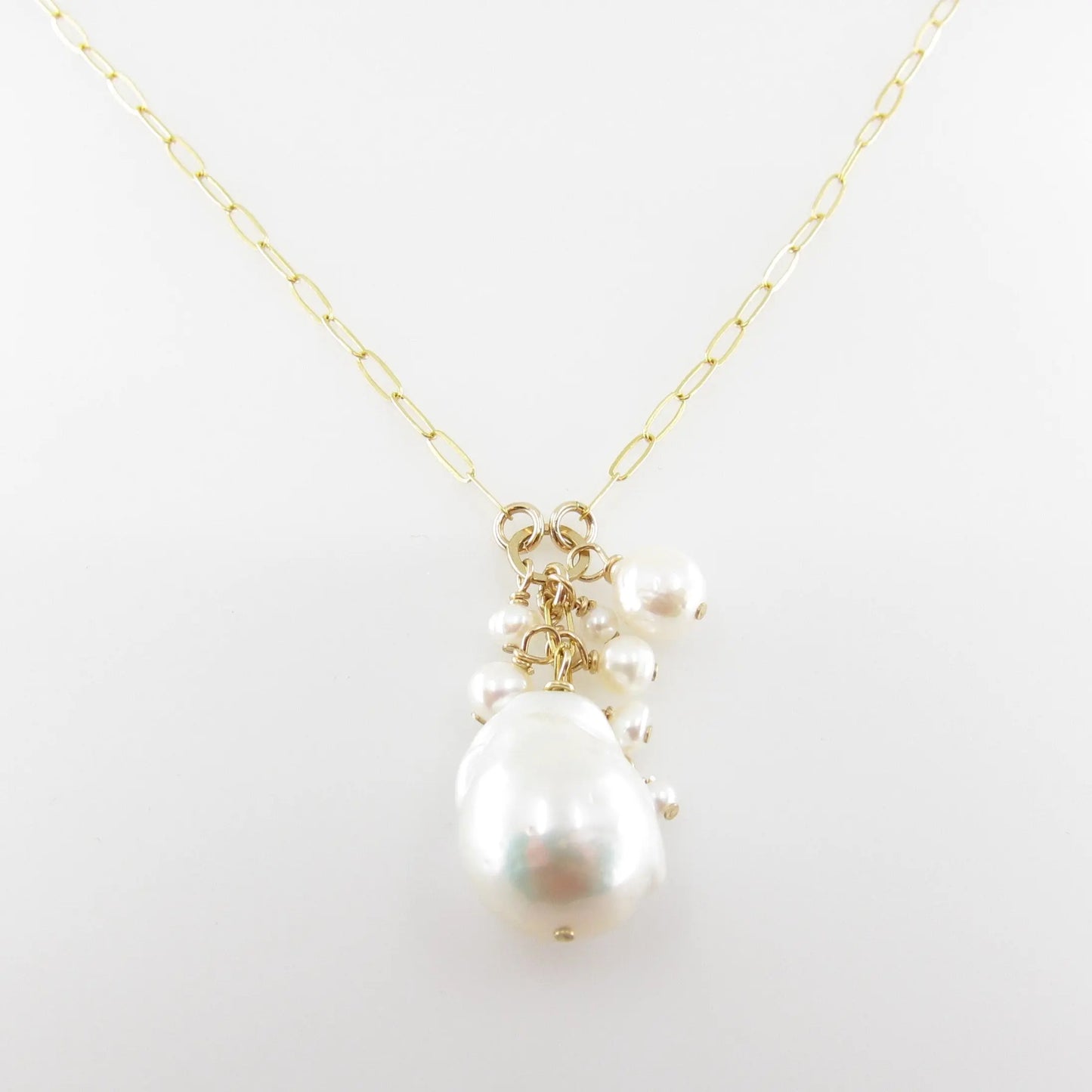 Large Baroque Pearl Cluster Necklace J.Mills Studio
