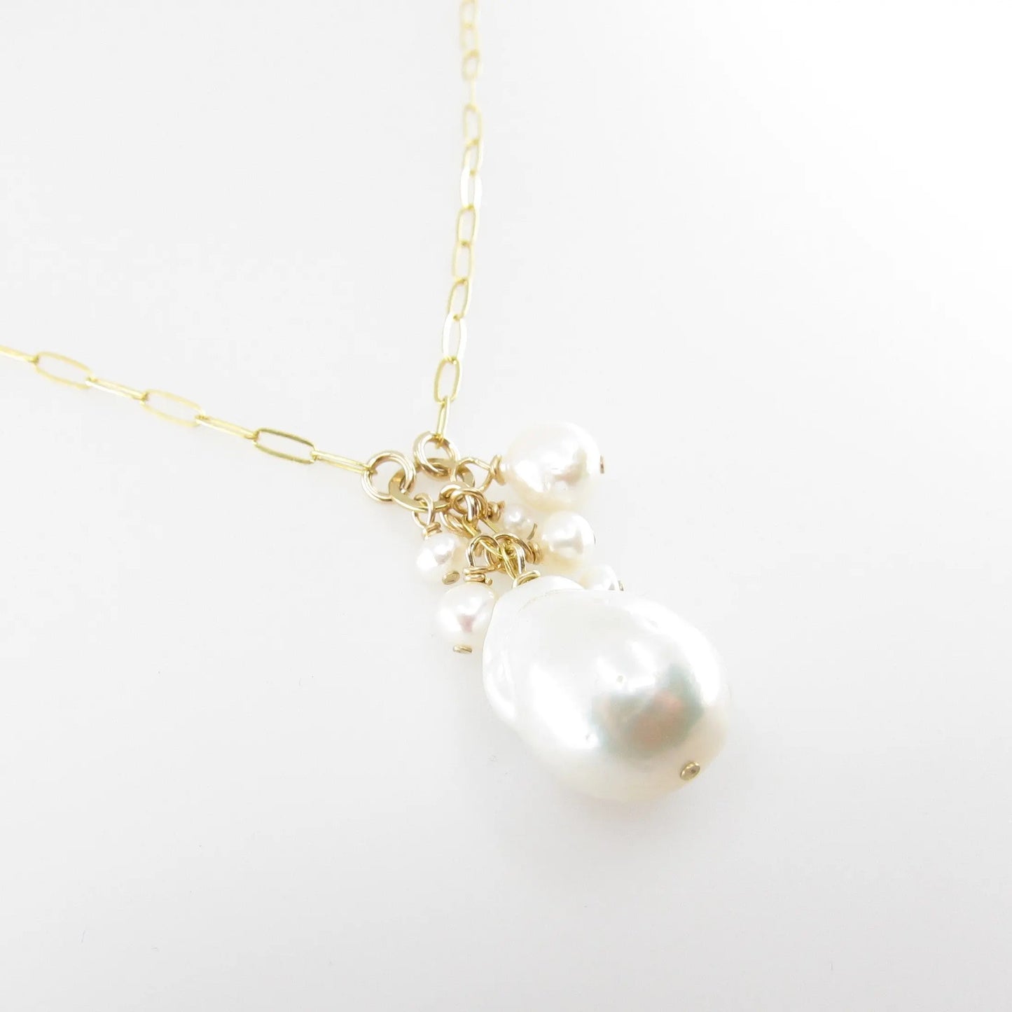 Large Baroque Pearl Cluster Necklace J.Mills Studio