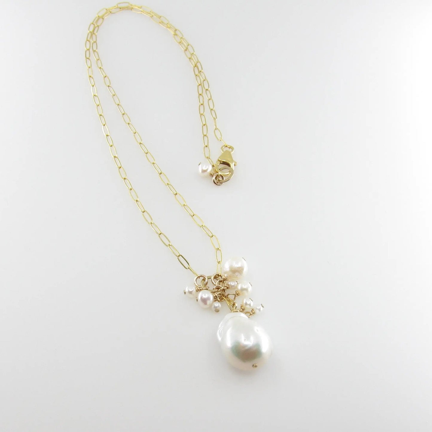 Large Baroque Pearl Cluster Necklace J.Mills Studio