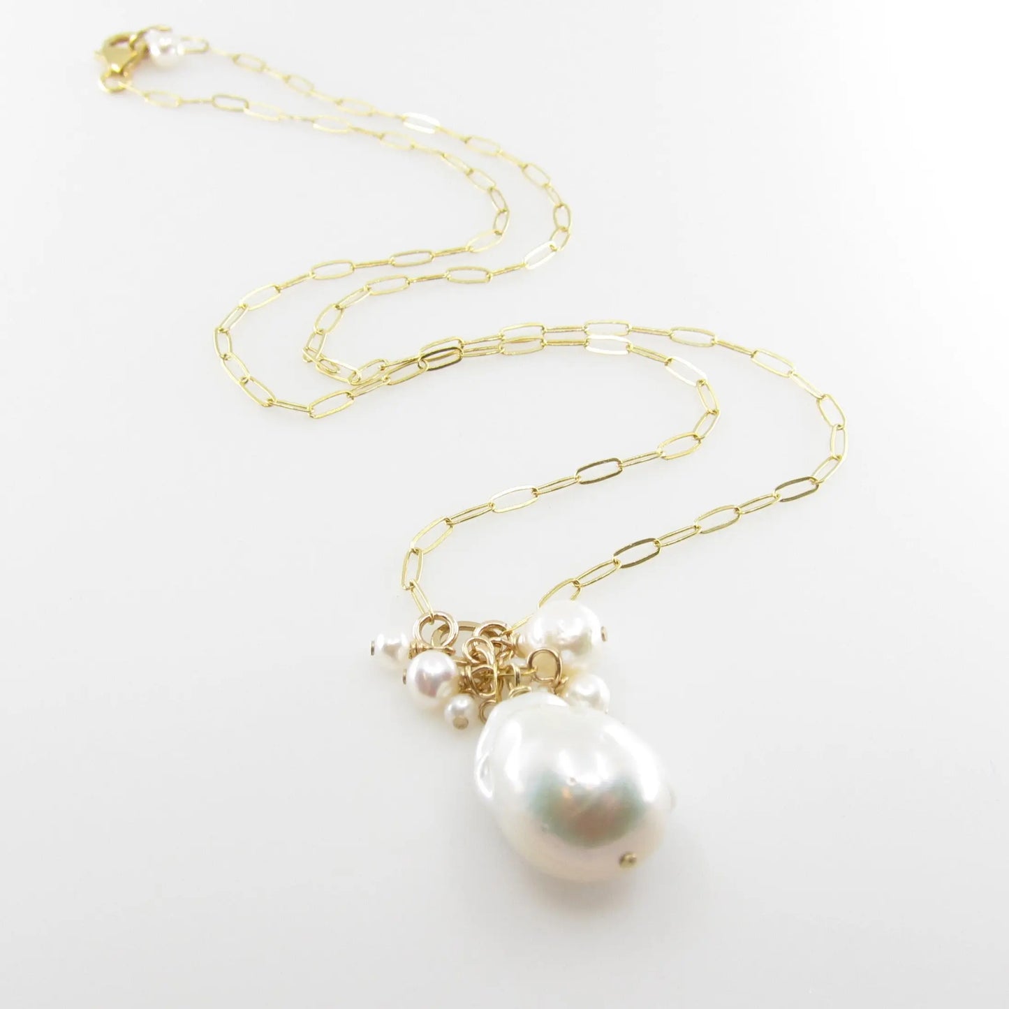 Large Baroque Pearl Cluster Necklace J.Mills Studio