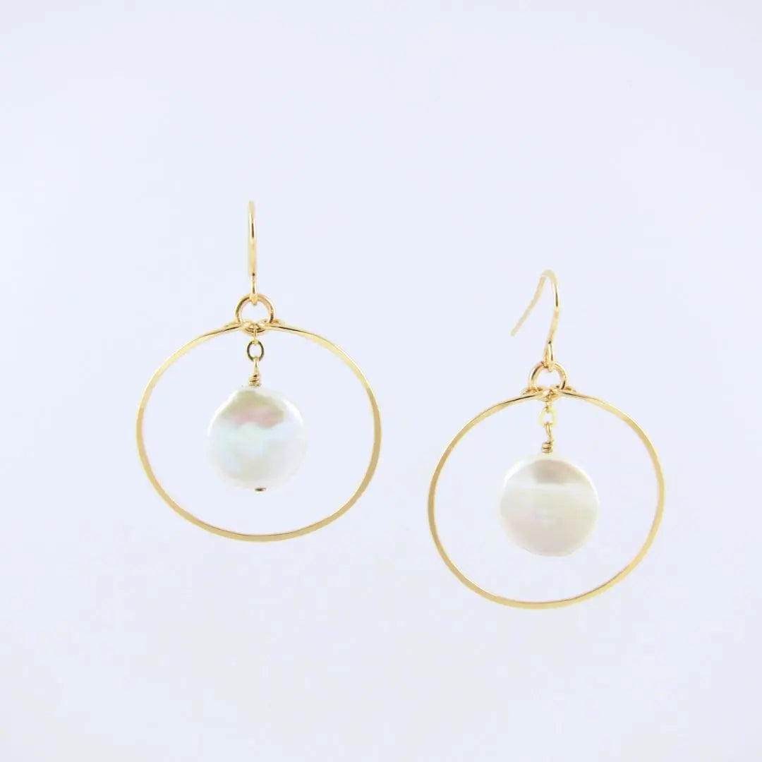Forged Circle Earrings with Oval Kyanite J.Mills Studio