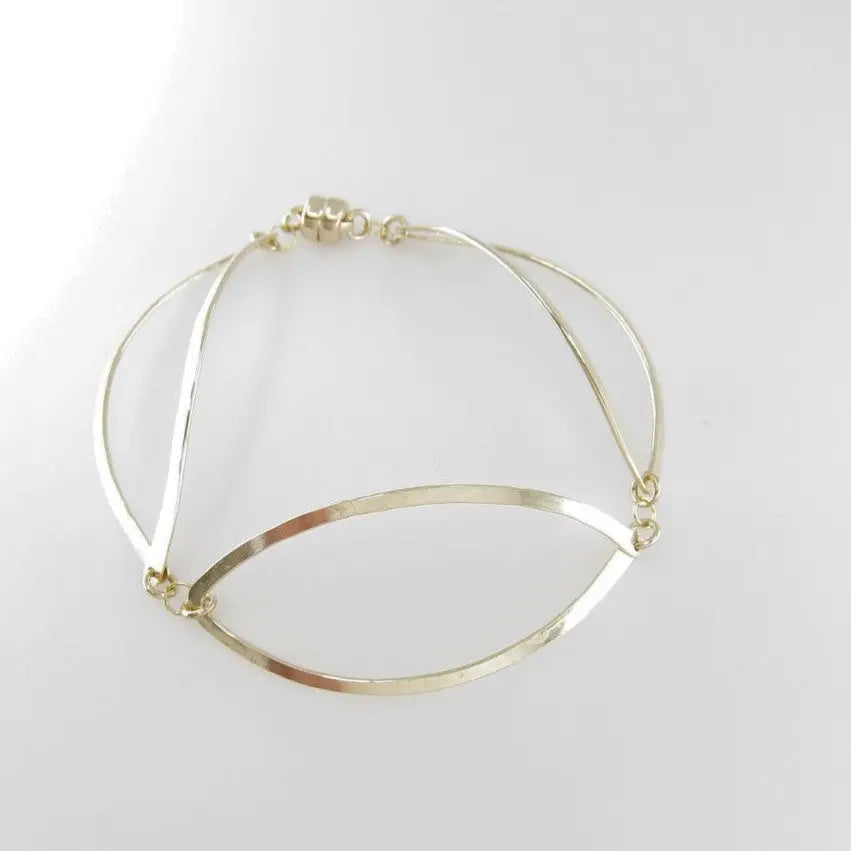 5 Curved Marquis Link Bracelet J. Mills Studio