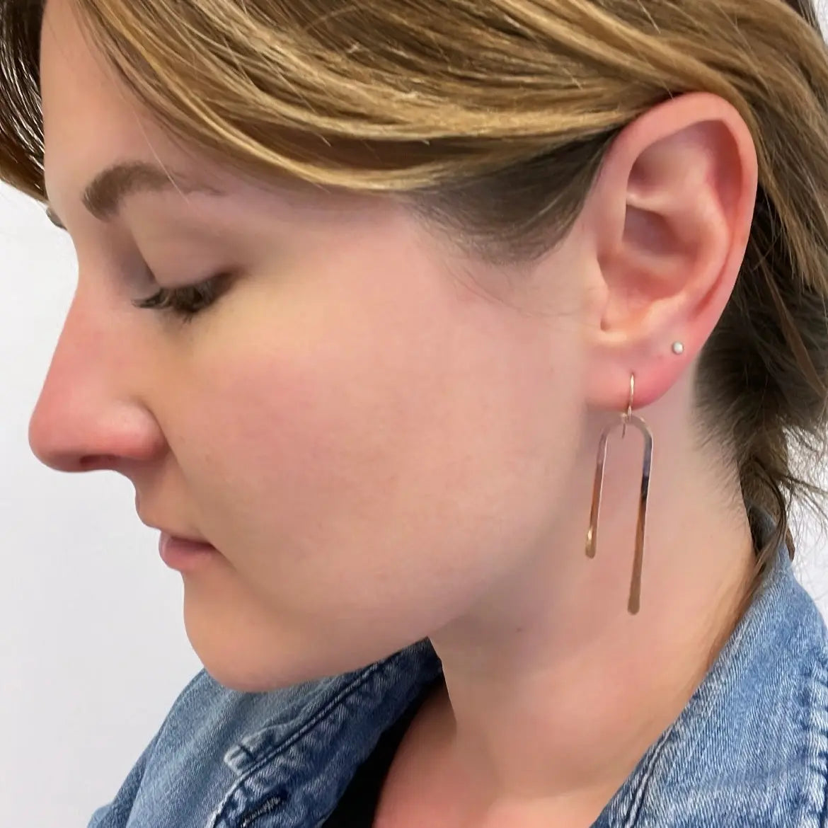 Forged Asymmetrical Arch Earrings J.Mills Studio