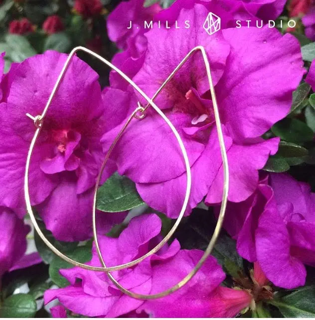 Hand Forged Earrings Avocado Shaped
