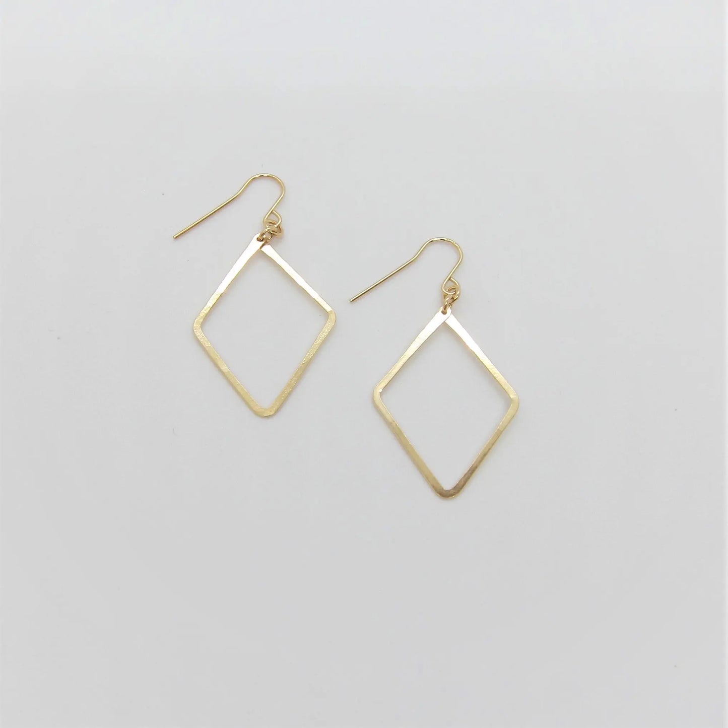 Forged Diamond Shaped Earrings (2 Sizes)