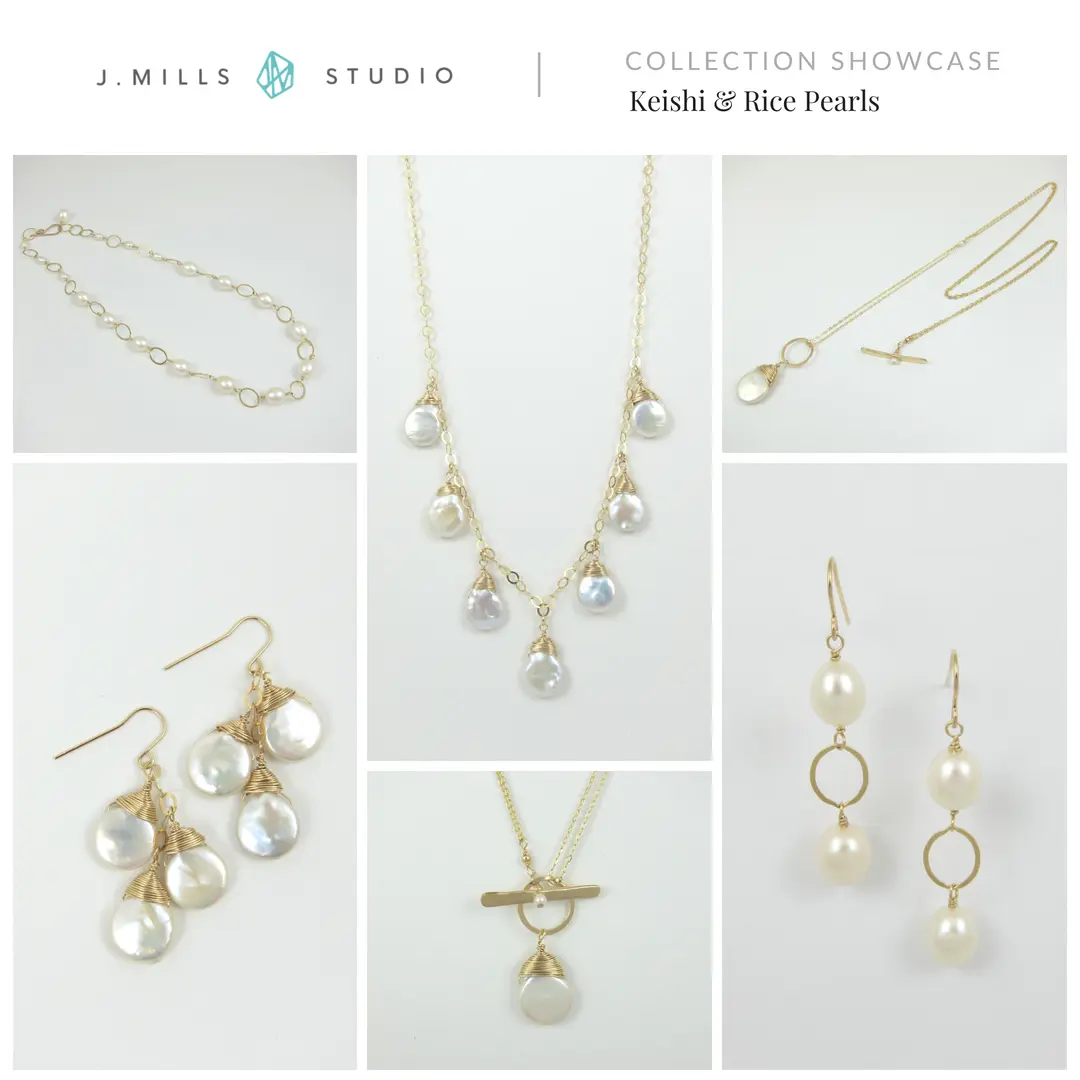Large Rice Pearl Earrings