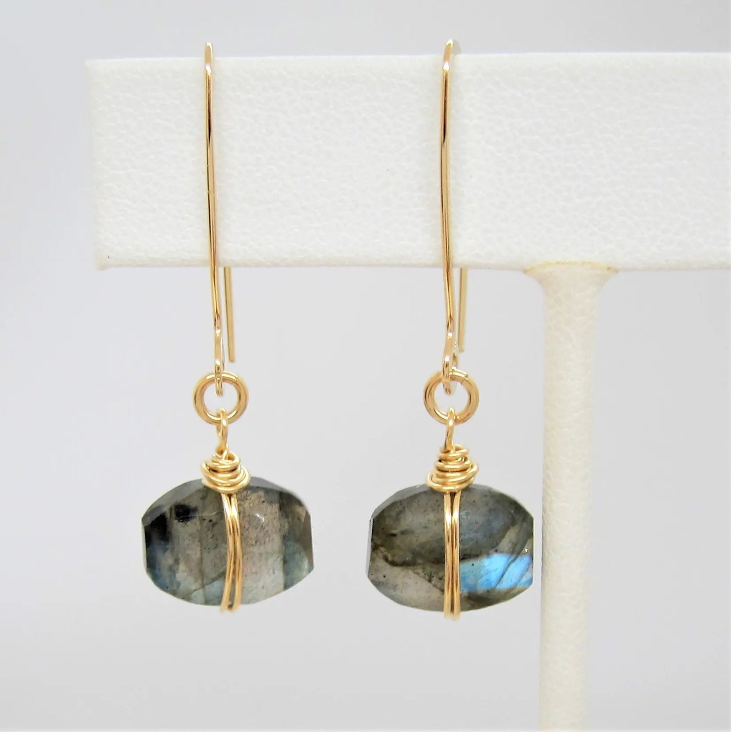 Faceted Labradorite Earrings