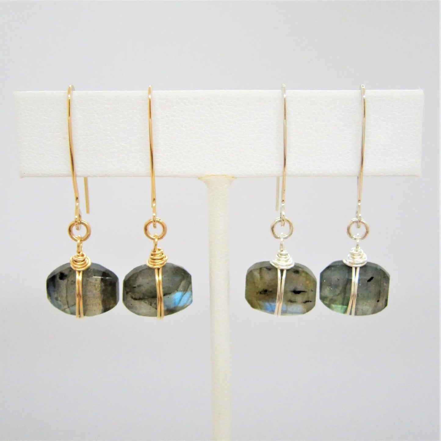 Faceted Labradorite Earrings