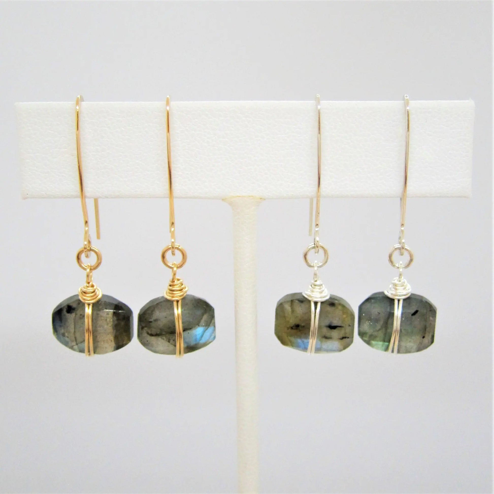 Faceted Labradorite Earrings