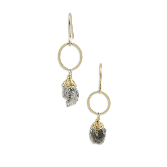 Simple Herkimer Diamond Drop Earrings