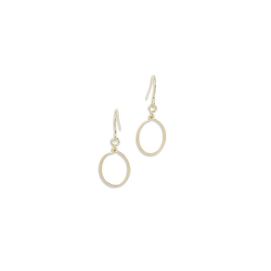 Small forged oval earrings