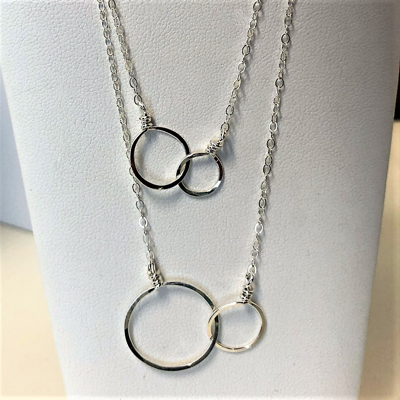 Forged Double Circle Necklace