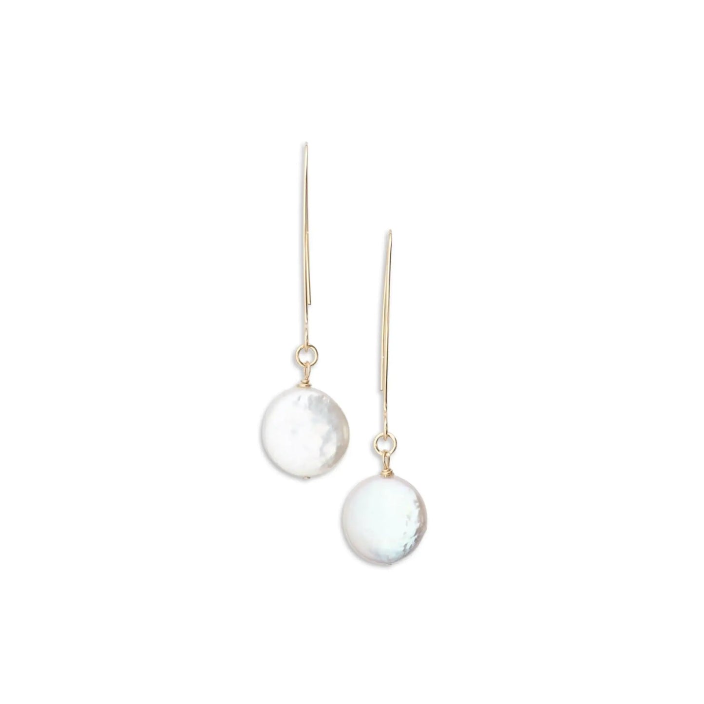 Freshwater Coin Pearl Earrings