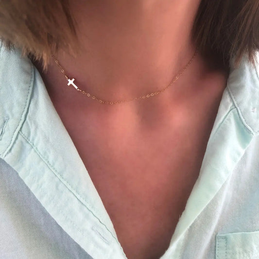 Tiny Cross Necklace