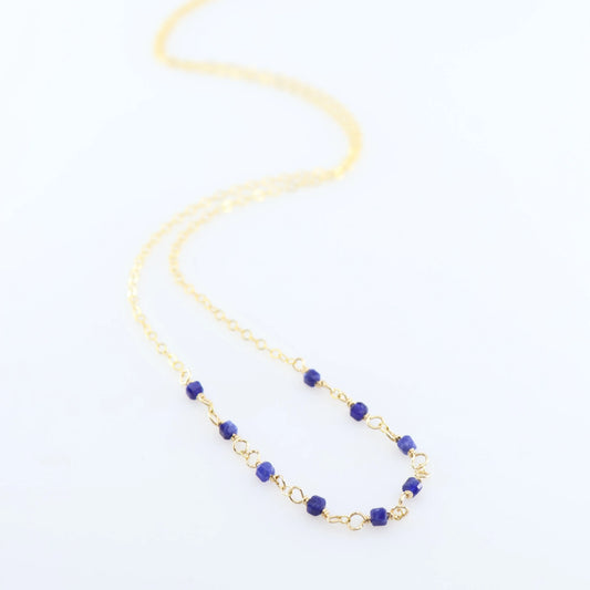 Tiny Gemstone Layering Necklace, Kyanite J.Mills Studio