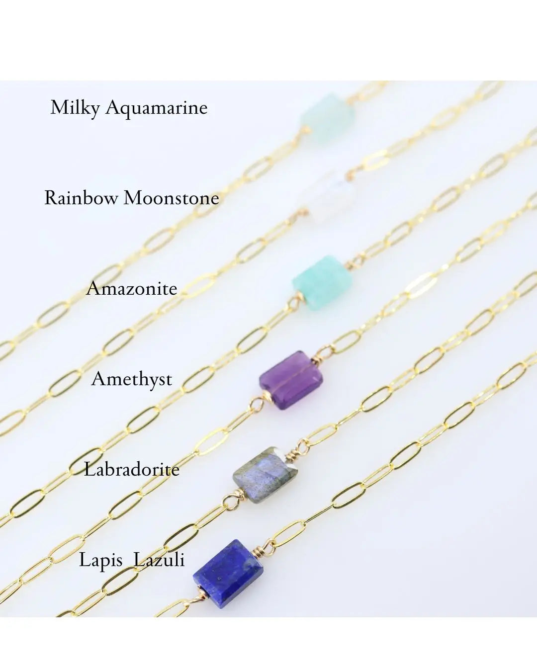 Single Rectangle Cut Gemstone Bracelet J.Mills Studio