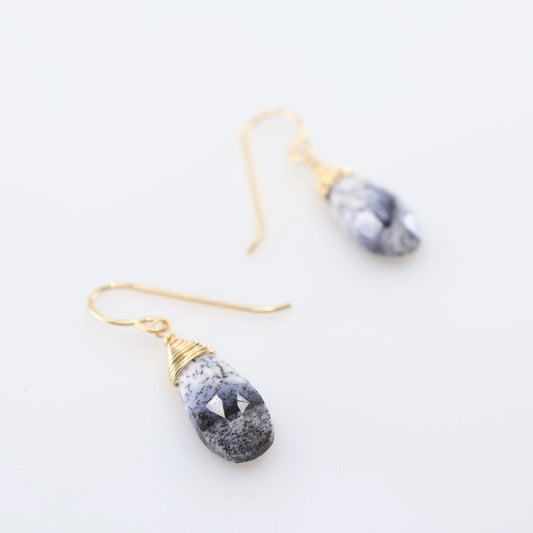 Simple Gemstone Drop Earrings, 4 Variations J.Mills Studio