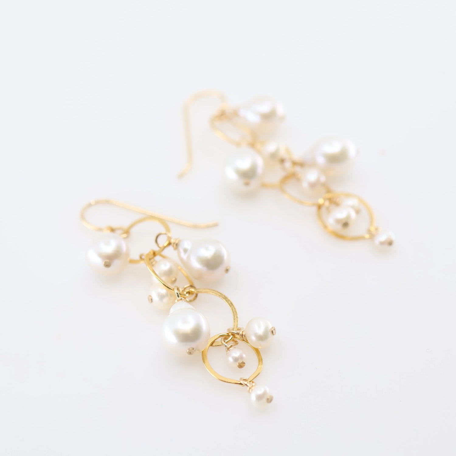 Cascading Freshwater Pearl Drop Earrings J.Mills Studio