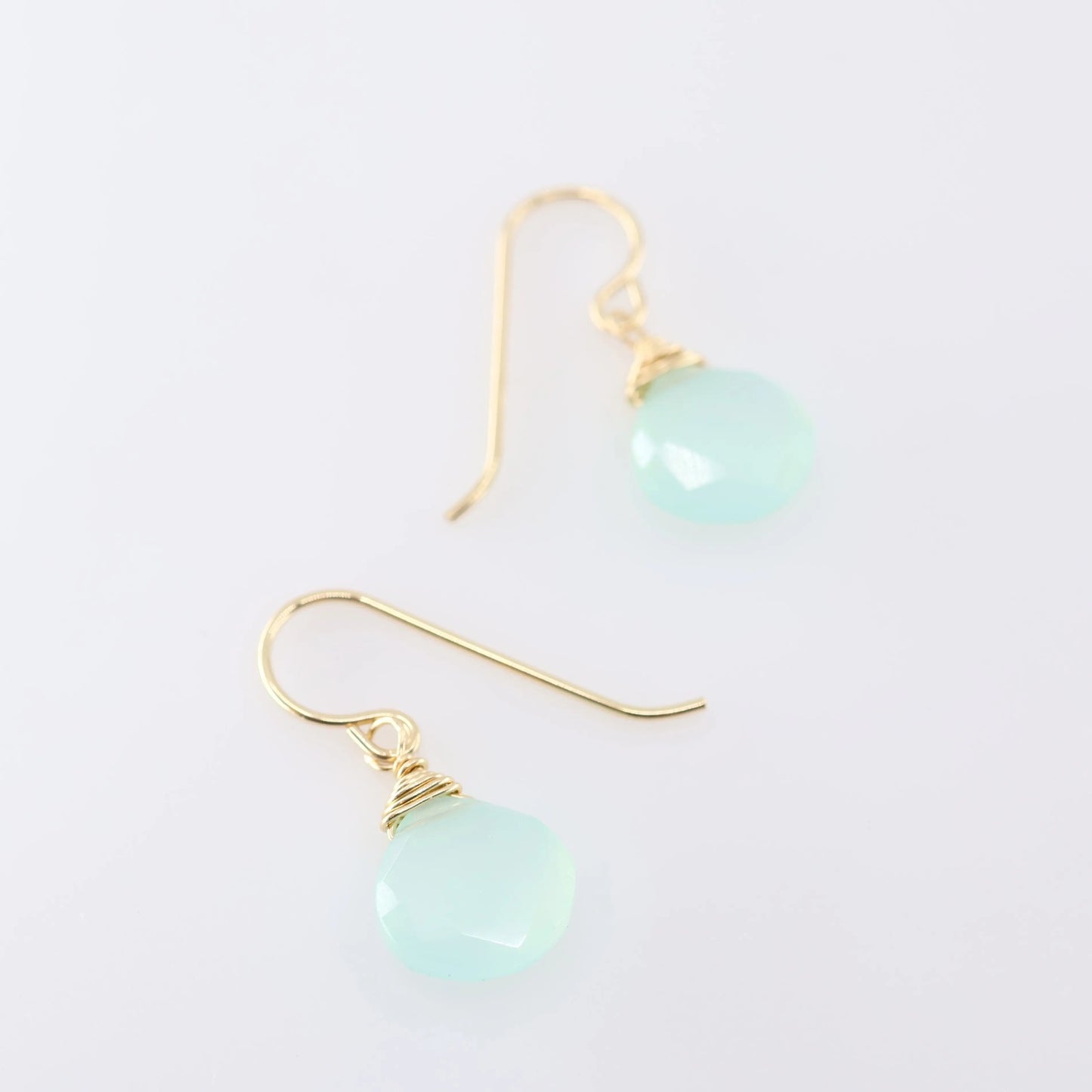 Aqua Chalcedony Drop Earrings J.Mills Studio