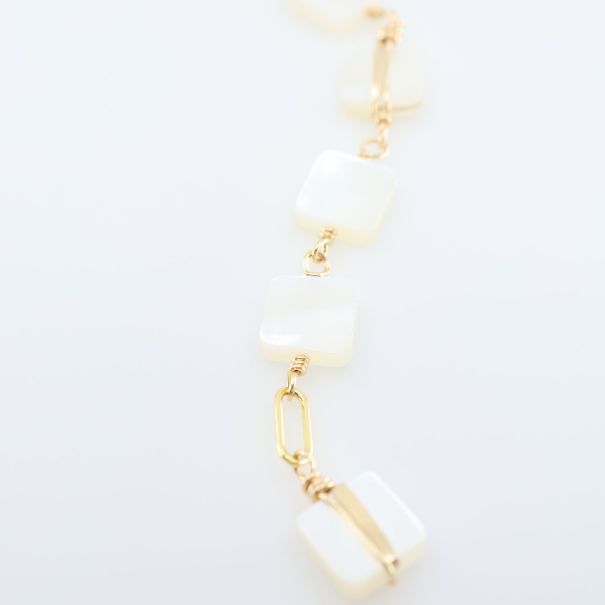 Mother of Pearl Toggle Clasp Necklace J. Mills Studio