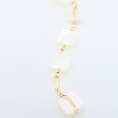 Mother of Pearl Toggle Clasp Necklace J. Mills Studio