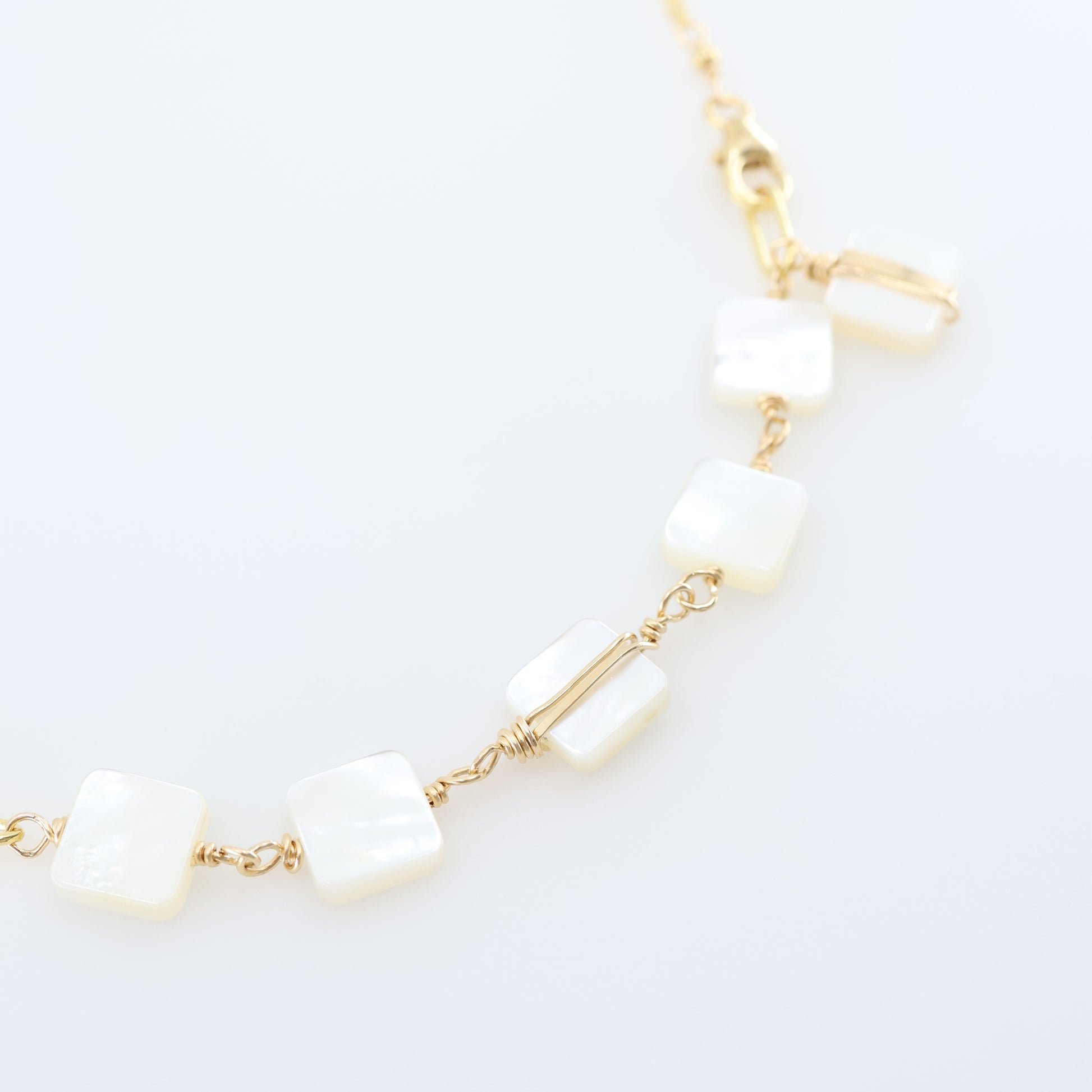 Mother of Pearl Toggle Clasp Necklace J. Mills Studio