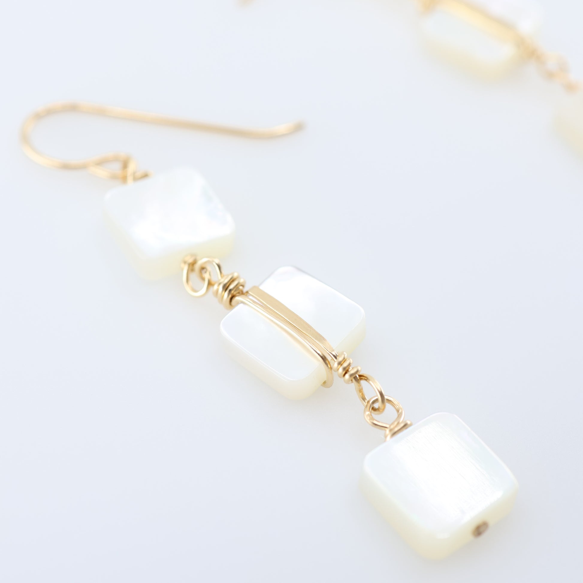 Mother of Pearl Triple Drop Earrings J.Mills Studio