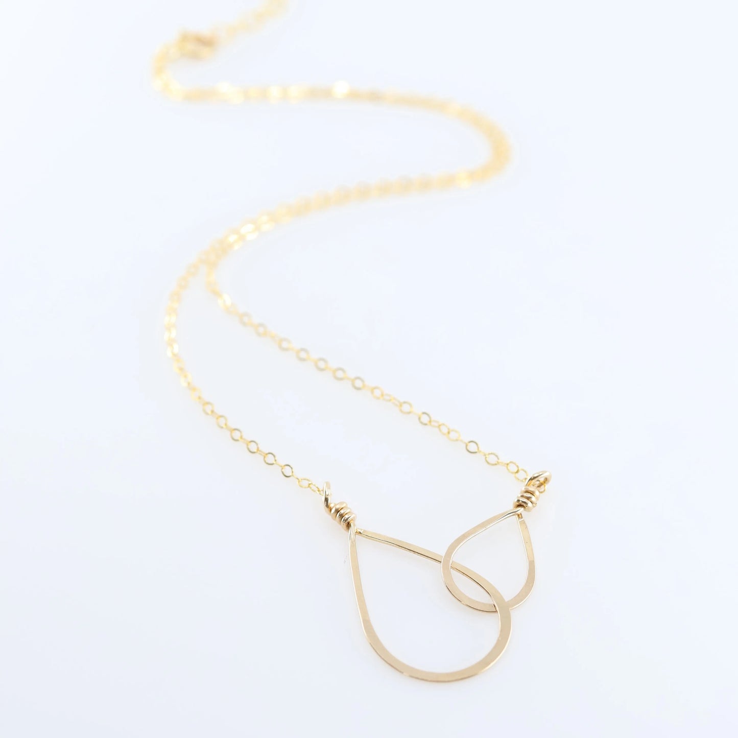 Forged Double Teardrop Necklace J.Mills Studio