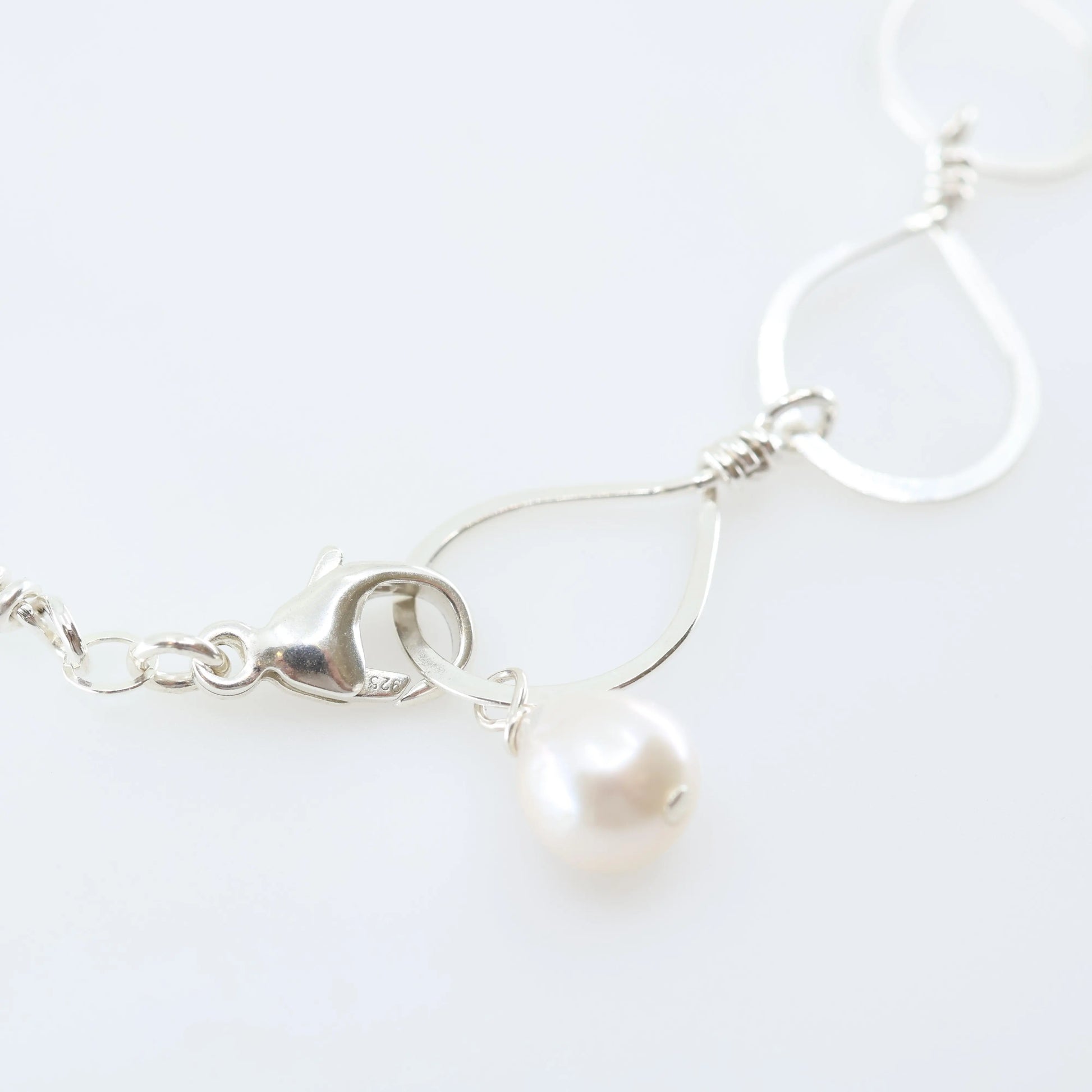 Teardrop Bracelet with Pearl Chalcedony Drop J. Mills Studio