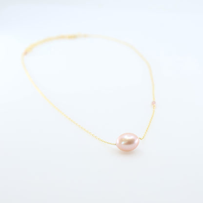 Solo Pink Rice Pearl Necklace J.Mills Studio