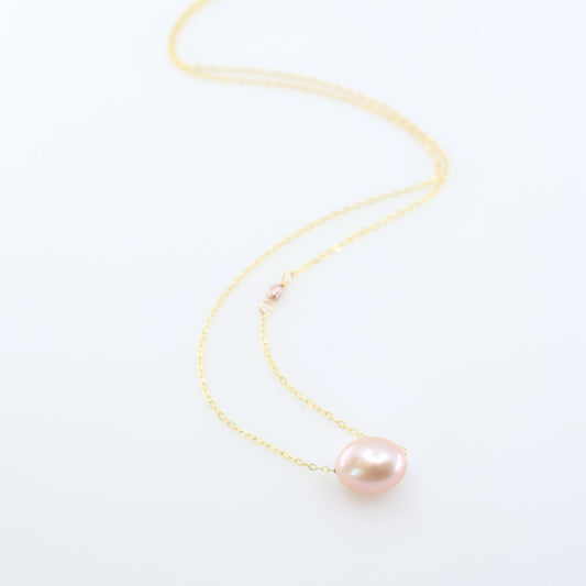 Solo Pink Rice Pearl Necklace J.Mills Studio