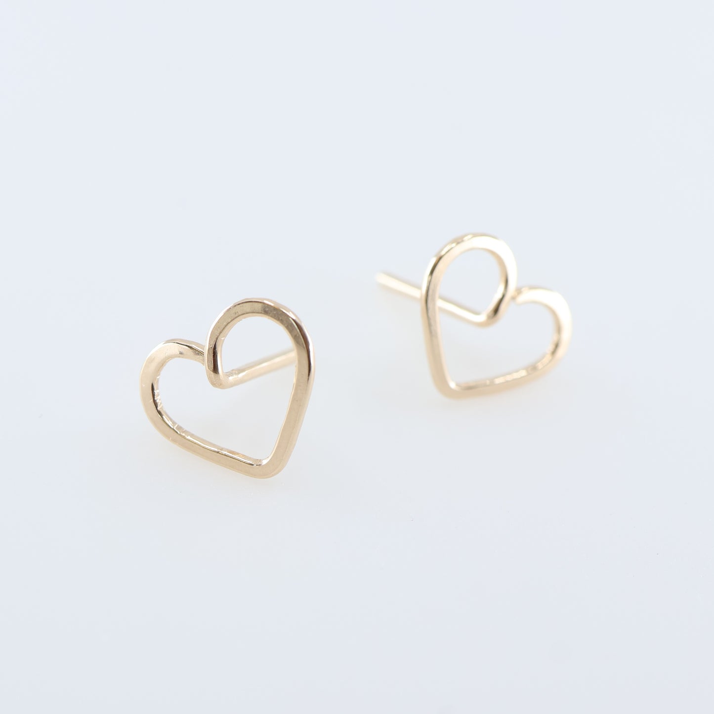 Forged Heart Stud Earrings