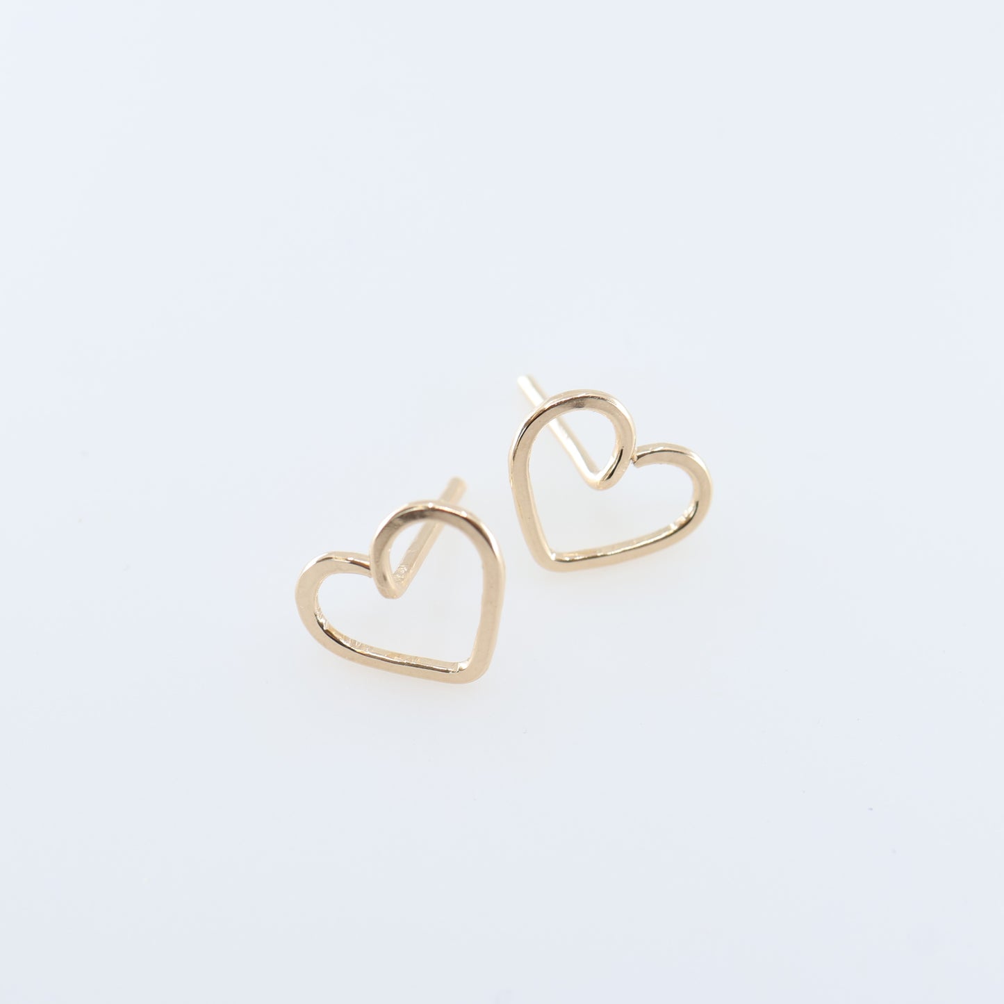 Forged Heart Stud Earrings