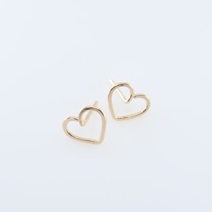 Forged Heart Stud Earrings