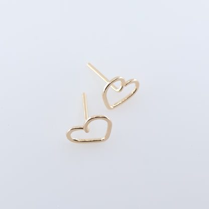 Forged Heart Stud Earrings